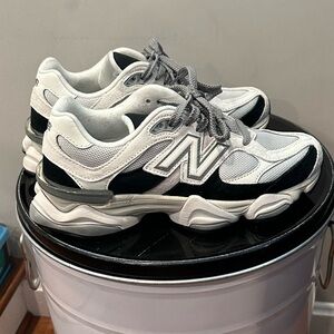 New Balance 9060 White and Black Chunky Runners